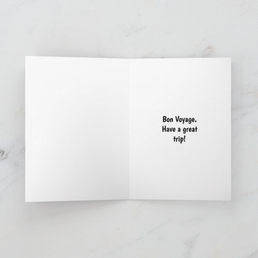 おもしろいBoa Voyage Umous Greeting Card カード (内部)