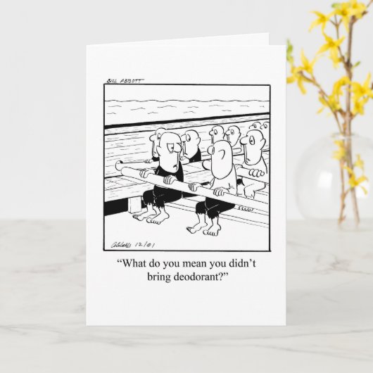 おもしろいBoa Voyage Umous Greeting Card カード (黄色い花)