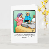 おもしろいBoa Voyage Umous Greeting Card カード (黄色い花)