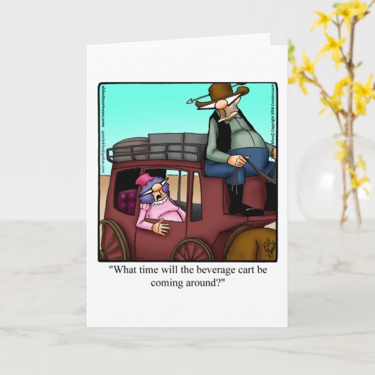 おもしろいBoa Voyage Umous Greeting Card カード (黄色い花)