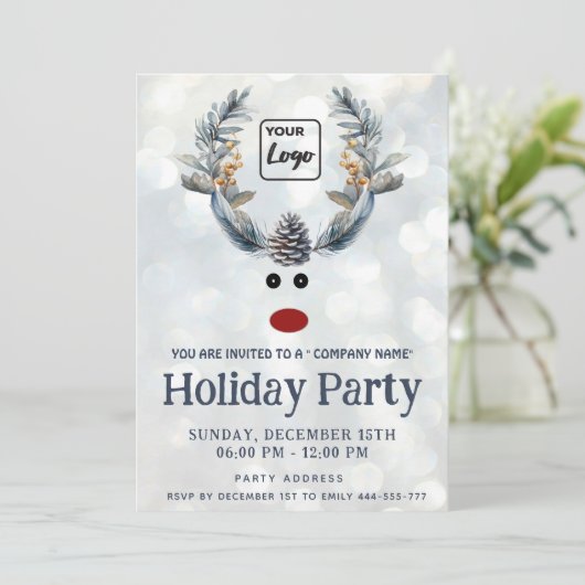 おもしろいbohoトナカイの休日のロ企業のゴ 招待状 (スタンド正面)