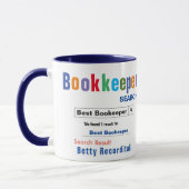 おもしろいBookkeeper Mug最高の(カスタム書記) マグカップ (左)