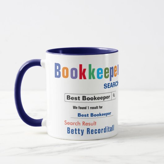 おもしろいBookkeeper Mug最高の(カスタム書記) マグカップ (左)
