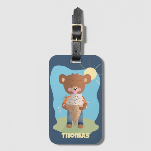 おもしろいBrain Freezeキッド荷物タパーソナライズされたグ ラゲッジタグ (正面縦)