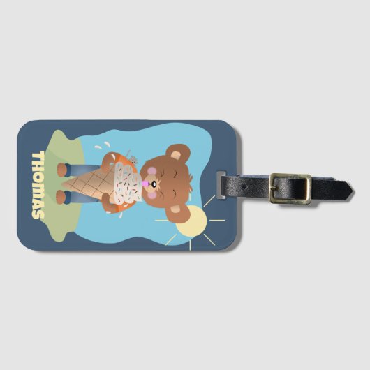 おもしろいBrain Freezeキッド荷物タパーソナライズされたグ ラゲッジタグ (正面横)