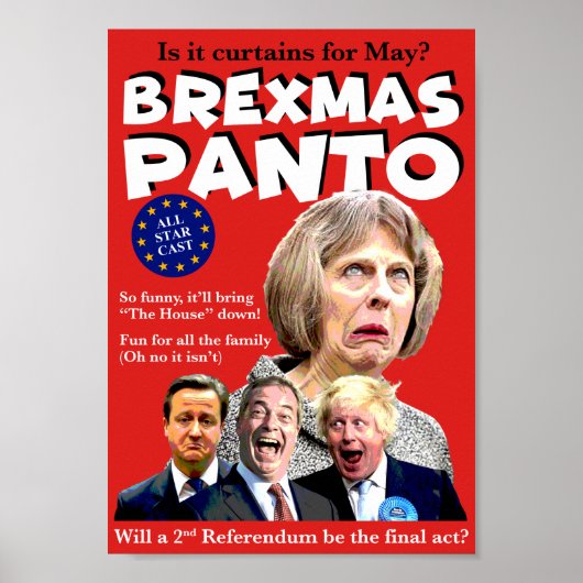 おもしろいBREXIT Pantomimeポスターパロディ: ポスター (正面)