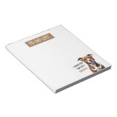 おもしろいBrown To Do List Pit Bull Terrier ノートパッド (アングル)