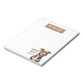 おもしろいBrown To Do List Pit Bull Terrier ノートパッド (回転)