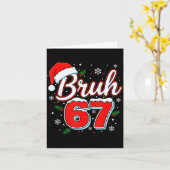 おもしろいBruh 67 クリスマスホリデー レディース キッズ クリスマス パジャマ カード (黄色い花)