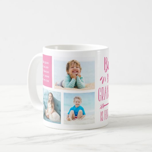 おもしろいBubbe孫の名前とフォトコラージュ コーヒーマグカップ (正面左)