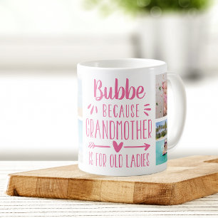 おもしろいBubbe孫の名前とフォトコラージュ コーヒーマグカップ