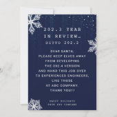 おもしろいBusiness Year in Review Engineerクリスマス シーズンカード (正面)