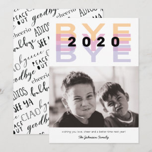 「おもしろいBye 2020」写カラフル真 シーズンカード