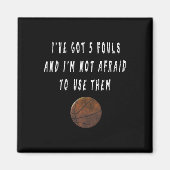 おもしろいBysketbyllプレーヤーごみトーキングティーコーチGif マグネット (正面)