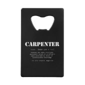 おもしろいCarpenter Gift – 辞書定義 クレジットカード栓抜き (正面)