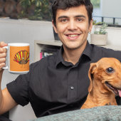 おもしろいCartoon Thanksカラフル Giving Turkey コーヒーマグカップ