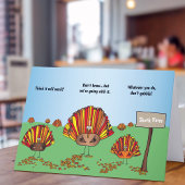 おもしろいCartoon Turkey Thanksgiving Holiday カード