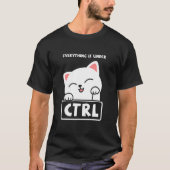 おもしろいCat Programmer Developer CoderコンピュータScie Tシャツ (正面)