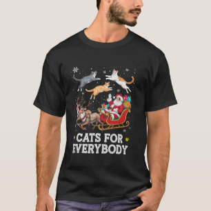 おもしろいCats for EverybodyChristmasおもしろい Santa Cat Tシャツ