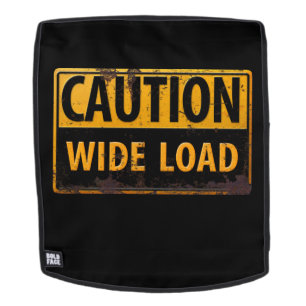 「おもしろいCaution, Wide Load」危険警告標識 バックパック