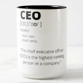 おもしろいCEOギフト男性へマグと女性 ツートーンマグカップ