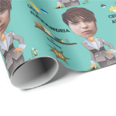 おもしろいCEOビジネスウーマン写真センセーショナル誕生日 ラッピングペーパー (ロールコーナー)