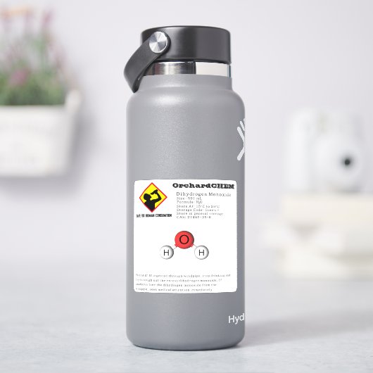 おもしろいChase Dihydrogen Oxide (H2O)化学 シール (HydroFlask)