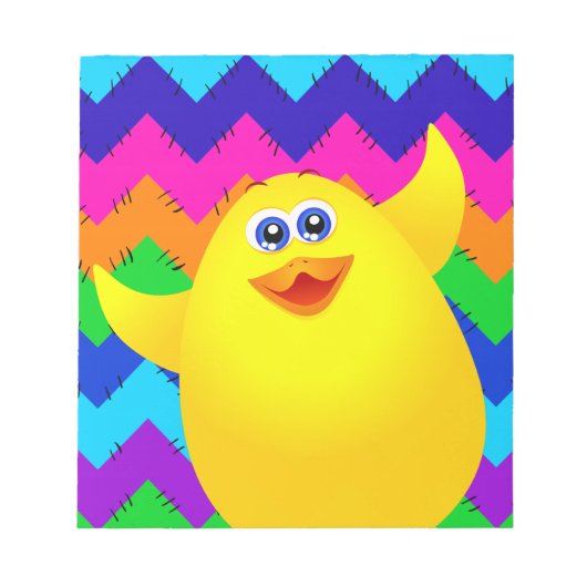 おもしろいchick、メモ帳 ノートパッド (正面)