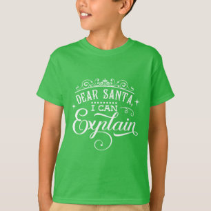 おもしろいChristmas親愛 Santa I can explain Script Tシャツ