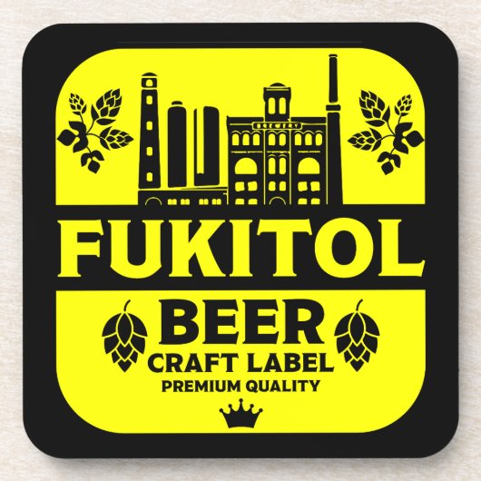 おもしろいChristmas Beer Labels コースター (正面)