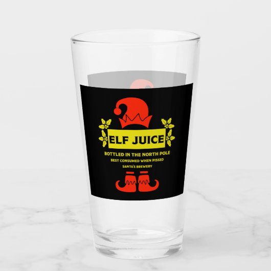 おもしろいChristmas Beer Labels タンブラーグラス (正面)