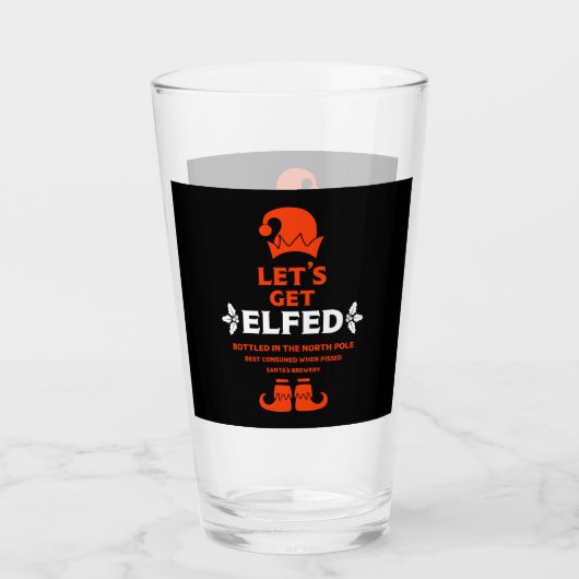 おもしろいChristmas Beer Labels タンブラーグラス (正面)