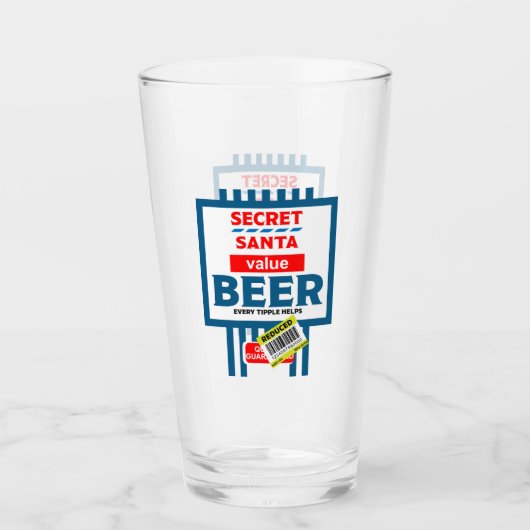 おもしろいChristmas Beer Labels タンブラーグラス (正面)