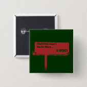 おもしろいChristmas Billboardボタン 缶バッジ (正面&裏面)