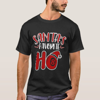 おもしろいChristmas Billiards Pool Players 8ボール Tシャツ