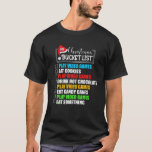 おもしろいChristmas Bucket List Santa Hat Gaming Lover Tシャツ<br><div class="desc">ゲーム好きTシャツは、ゲーム、ジョーク、ユーモアを愛するコンソール、PC、コンピュータゲーマー、子供、若者、幼児、少年のための完璧なギフトアイディアである。衣服クリスマスイブテーマ眠るパーティーまたはクリスマス映画の夜、クリスマスディナー</div>