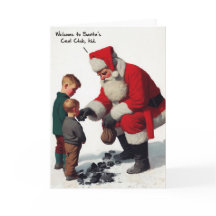 おもしろいChristmas Card - Santa's Coal Club