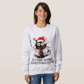おもしろいChristmas Cat I's 素晴らし Women's Sweatshirt スウェットシャツ (正面フル)