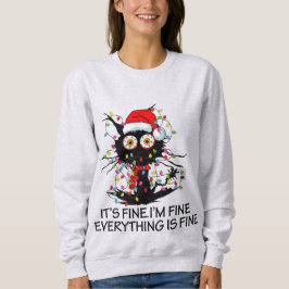 おもしろいChristmas Cat I's 素晴らし Women's Sweatshirt スウェットシャツ