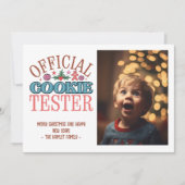おもしろいChristmas Cookie Tester シーズンカード (正面)
