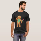 おもしろいChristmas Gingerbread長袖Tシャツ Tシャツ (正面フル)