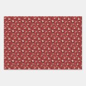 おもしろいChristmas Leopardプリントトリオミックス ラッピングペーパーシート (正面3)