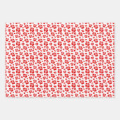 おもしろいChristmas Leopardプリントトリオミックス ラッピングペーパーシート (正面2)