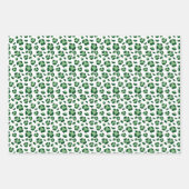 おもしろいChristmas Leopardプリントトリオミックス ラッピングペーパーシート (正面3)