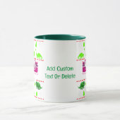 おもしろいChristmas Pajama恐竜、クリスマスパーティー マグカップ (中央)