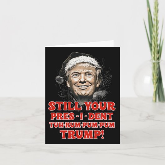 おもしろいChristmas President Trump Pajamas Ugly Chris カード (正面)