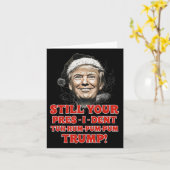 おもしろいChristmas President Trump Pajamas Ugly Chris カード (黄色い花)