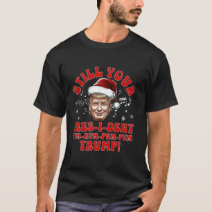おもしろいChristmas President Trump Pajamas Ugly Chris Tシャツ