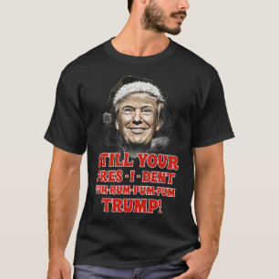 おもしろいChristmas President Trump Pajamas Ugly Chris Tシャツ