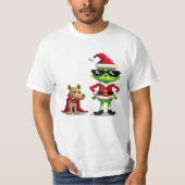 おもしろいChristmas ReindeerとMax Pixel Art Tee | Tシャツ (正面)